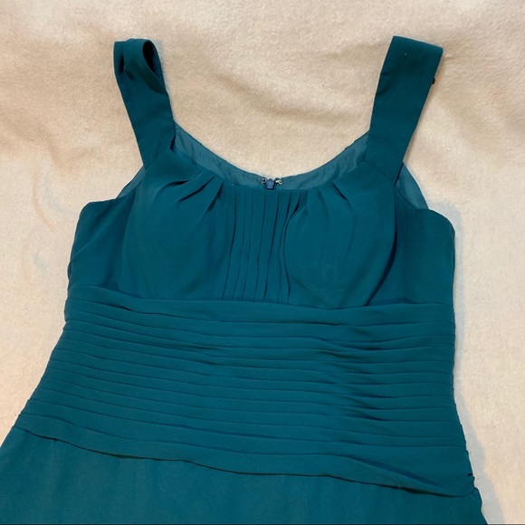 Azazie Teal Sleeveless Bridesmaid Dress - Picture 4 of 10